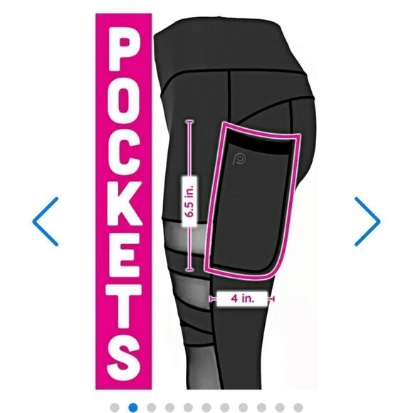 New POP Fit "Ava" Black High-Waisted Mesh Bandage Panels Leggings - Picture 3 of 14